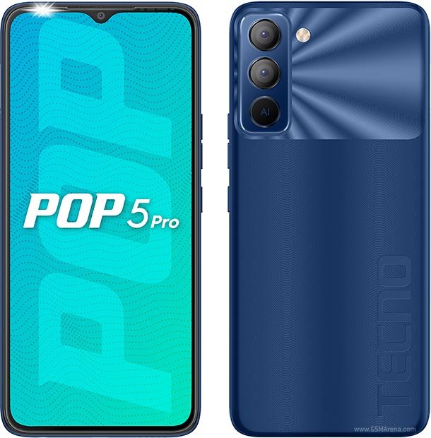 Tecno Pop 5 Pro – Grand écran 6.52 pouces – Stockage 32Go / RAM 2Go – Double SIM – Caméra 8MP / 5MP – Batterie puissante 6000 mAh – Couleur vert – Garantie 12 mois