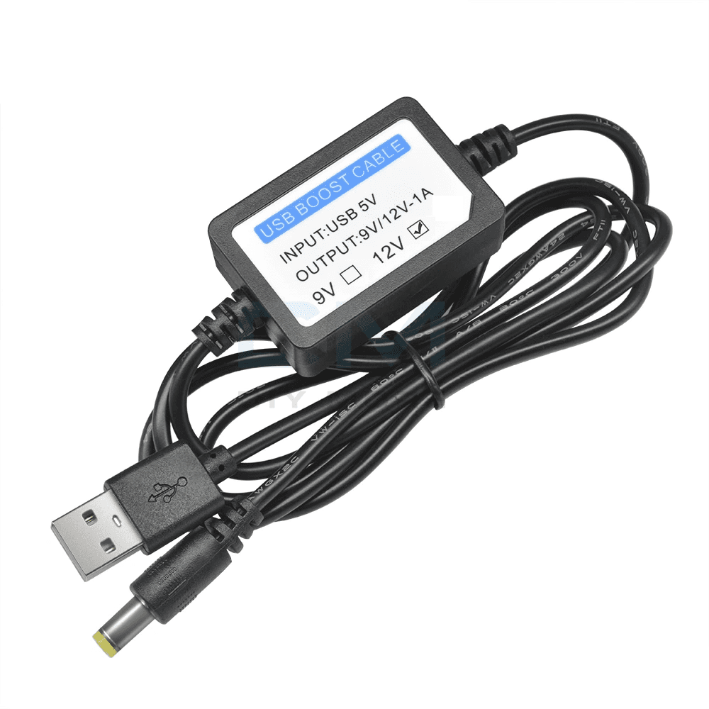 Câble d’alimentation USB 5V à 12V 1A + prise de cordon 5.5×2.1mm