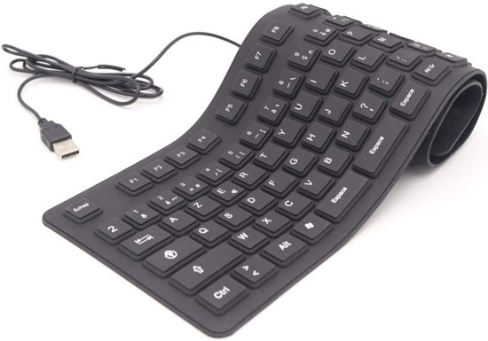 Clavier Flexible AZERTY – USB – Étanche et Lavable – Facile à Transporter