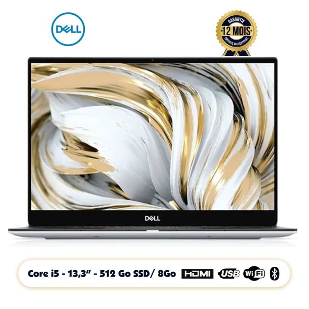 Laptop Dell XPS 13 9305 Intel Core i5-1135G7 de 11e génération, 13,3 pouces FHD, 512 Go SSD, 8 Go de RAM, carte graphique Intel Iris Xe, Win 11 Home