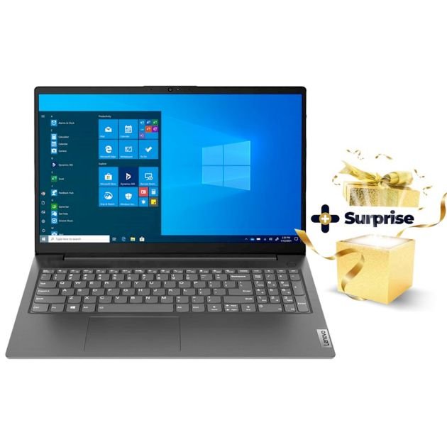 Laptop Lenovo V15 – dual core 1.1 GHz – 15.6″ – 4GB RAM 256 SSD – 06 mois FREEDOS + Un Cadeau Surprise